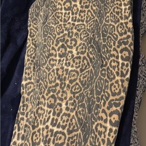 Ashley Mason Animal Print Denim Pants